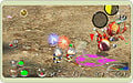 A group of Red Pikmin fighting two Dwarf Bulborbs in Pikmin 2.