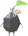 A rock Decor Pikmin with a Puzzle Costume.