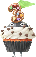 三週年紀念紙杯蛋糕 岩皮克敏