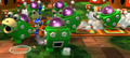 Another group of Green Bulborbs ready to charge at a Mii Pikmin player.