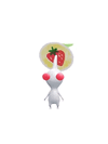 An animation of a White Pikmin with a Spring Sticker from Pikmin Bloom