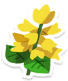 Lifelog artwork of a yellow salvia from Pikmin Bloom.