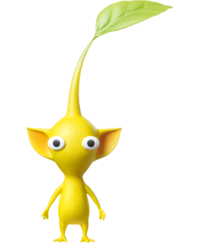 Artwork of a Yellow Pikmin from Pikmin 3.