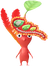 A Red Special Decor Pikmin with Rio Carnival decor from Pikmin Bloom.