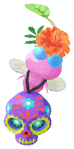 Lifelog artwork of a Winged Special Decor Pikmin with Calavera decor from Pikmin Bloom.
