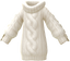 "Cowl Turtleneck Knit Dress (White)" Mii dress part in Pikmin Bloom.