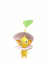 The new animation of a Yellow Pikmin with a Shell from Pikmin Bloom.