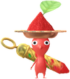 A Red Special Decor Pikmin with Color Powder decor from Pikmin Bloom.