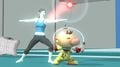 Olimar and the Wii Fit Trainer taunting.