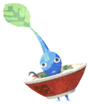 Lifelog artwork of a Blue Ramen Restaurant Decor Pikmin with Ramen Keychain decor from Pikmin Bloom.