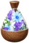 A full jar of blue petals from Pikmin Bloom.