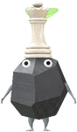 A special event Rock Decor Pikmin wearing a black Chess Piece.