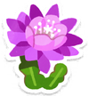 Lifelog artwork of a blue orchid cactus from Pikmin Bloom.