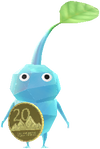 An Ice Roadside Decor Pikmin with Coin (Rare) decor from Pikmin Bloom.