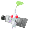 Lifelog artwork of a White Special Decor Pikmin with Paint decor from Pikmin Bloom.