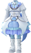 "Gothic Dress (Pure White)" Mii costume in Pikmin Bloom.