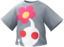 "White Pikmin Printed T-shirt" Mii shirt part in Pikmin Bloom. Original filename is icon_of0149_Shi_TStandard1_c17.