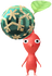 A Red Special Decor Pikmin with Ball Ornament decor from Pikmin Bloom.