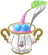 A Winged Special Decor Pikmin with Afternoon Tea decor from Pikmin Bloom.