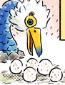 A Burrowing Snagret with eggs from the "Watch Party" comic.