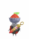An animation of a Rock Pikmin with Color Powder from Pikmin Bloom.
