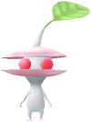 A White Beach Decor Pikmin with Shell decor from Pikmin Bloom.