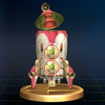 The Hocotate ship trophy from Super Smash Bros. Brawl.