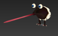 An early version of the Whiptongue Bulborb found in Pikmin 3 Deluxe&#39;s files.