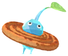 Lifelog artwork of an Ice Special Decor Pikmin with Wurst decor from Pikmin Bloom.