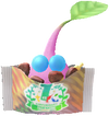A Winged Special Decor Pikmin with First Anniversary Snack decor from Pikmin Bloom.
