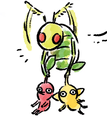 A Swooping Snitchbug carrying Pikmin as seen in the "A Certain Way" comic.