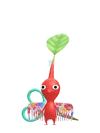 An animation of a Red Pikmin with a Scissors (Rare) from Pikmin Bloom.