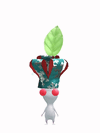 An animation of a White Pikmin with a Chef Hat (Rare) from Pikmin Bloom.
