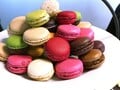 Multiple different colored macarons from the real world.