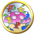 In-game texture for the fourth mushroom challenge badge in Pikmin Bloom.