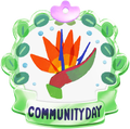 Bird of Paradise Community Day badge from Pikmin Bloom.