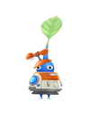 An animation of a Blue Pikmin with a Pikmin 4 Spaceship from Pikmin Bloom