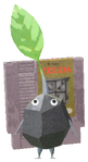 Lifelog artwork of a Rock Special Decor Pikmin with Game Pak decor from Pikmin Bloom.