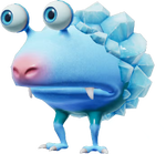 Render of a Frosty Bulborb from the Pikmin Garden website.