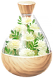 A full jar of white marigold petals from Pikmin Bloom.
