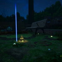 The image used to represent the night version of Ancient Arches in Pikmin 4's file select menu.