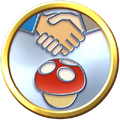 The fourth friendship badge from Pikmin Bloom.