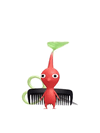 An animation of a Red Pikmin with a Scissor from Pikmin Bloom.
