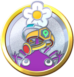 A badge in Pikmin Bloom.