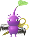 A Purple Hair Salon Decor Pikmin with Scissors (Rare) decor from Pikmin Bloom.
