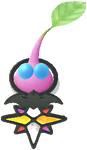 A Winged Special Decor Pikmin with Halloween: Stained Glass decor from Pikmin Bloom.