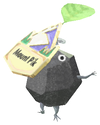 Lifelog artwork of a Rock Mountain Decor Pikmin with Mountain Pin Badge decor from Pikmin Bloom.