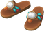 "Beaded Sandals (Brown)" Mii shoe part in Pikmin Bloom.