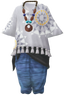 "Resort Outfit (Gray)" Mii dress part in Pikmin Bloom.
