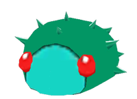 An unused beta model in Hey! Pikmin, the Togedo_viewer. It is an old model of the Speargrub.